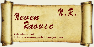 Neven Raović vizit kartica
